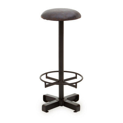 Orsina Premium Antique Blue Leather Bar Stool, Comfortable Design Modern Bar Stool, Durable Bar Stool For Bedroom - image 1