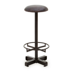 Orsina Premium Antique Blue Leather Bar Stool, Comfortable Design Modern Bar Stool, Durable Bar Stool For Bedroom