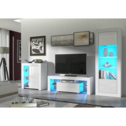 Tv Unit Floe 130Cm - White With Gloss Doors - thumbnail 5