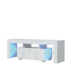 Tv Unit Floe 130Cm - White With Gloss Doors - thumbnail 6