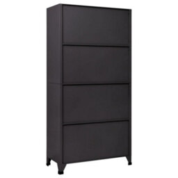 Berkfield Locker Cabinet Anthracite And Red 90X40X180 Cm Steel - thumbnail 5