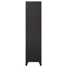 Berkfield Locker Cabinet Anthracite And Red 90X40X180 Cm Steel - thumbnail 4