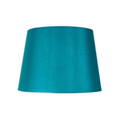 Happy Homewares Traditionally Designed Small 8 Drum Lamp Shade In Unique Teal Faux Silk Fabric - image 1
