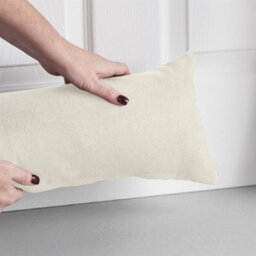 Luxury Living Velvet Chenille Draught Excluder 90Cm X 15Cm X 15Cm Cream - thumbnail 3