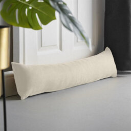 Luxury Living Velvet Chenille Draught Excluder 90Cm X 15Cm X 15Cm Cream - thumbnail 2