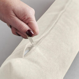 Luxury Living Velvet Chenille Draught Excluder 90Cm X 15Cm X 15Cm Cream - thumbnail 5