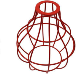 Red Metal Wire Cage Ceiling Light Shade Easy Fit Lamp Shade, Ceiling Hanging Indoor Pendant Light Lampshade - thumbnail 4
