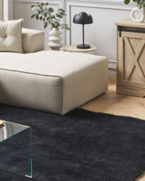 Beliani Shaggygy Rug Demre Black 200 X 200 Cm - thumbnail 2