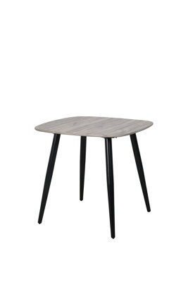 Core Products Grey Oak Effect Square Dining Table 80Cm - Modern 4 Seater Compact Kitchen Table - image 1