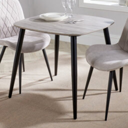 Core Products Grey Oak Effect Square Dining Table 80Cm - Modern 4 Seater Compact Kitchen Table - thumbnail 8