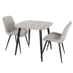 Core Products Grey Oak Effect Square Dining Table 80Cm - Modern 4 Seater Compact Kitchen Table - thumbnail 6