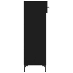 Berkfield Shoe Cabinet Black 30X35X105 Cm Engineered Wood - thumbnail 7