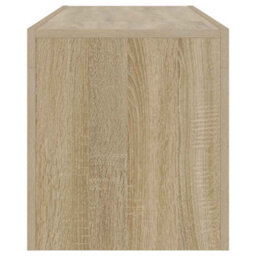 Berkfield Modern Tv Cabinet With Led Lights Sonoma Oak 120X35X40 Cm - thumbnail 6
