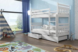 Arte Solid Wood Bunk Bed With Storage In White Matt (H1640mm X W1980mm X D980mm) - thumbnail 5