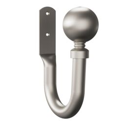GoodHome Athens Brushed Grey Nickel Effect Curtain Hold Back, Set Of 2 - thumbnail 2