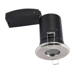 First Choice Lighting Set Of 20 - Brushed Chrome Ip65 Bathroom Recessed Fire Rated Downlight - thumbnail 3