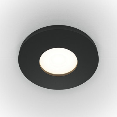 Luminosa Lighting Luminosa Maytoni Stark Round Recessed Downlight Black Gu10 Ip65 - image 1