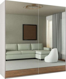 Sliding Wardrobes 4 u LTD Full Mirror Sliding Wardrobe With Led Light White - W150Cm X H217Cm - thumbnail 2