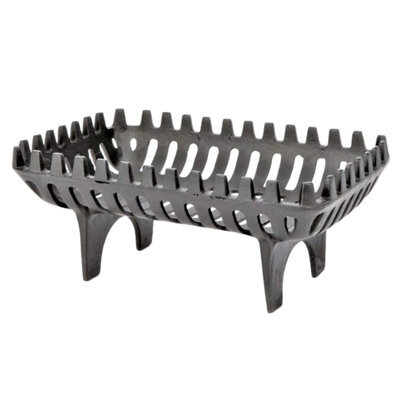 Trendi Heavy Duty Cast Iron Fire Grate Log Holder With Raised Legs Durable Fireplace Wood Rack For Indoor Outdoor Fire Pit And Stove - image 1