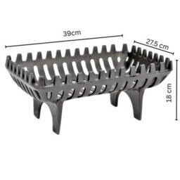 Trendi Heavy Duty Cast Iron Fire Grate Log Holder With Raised Legs Durable Fireplace Wood Rack For Indoor Outdoor Fire Pit And Stove - thumbnail 4