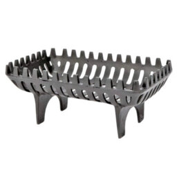 Trendi Heavy Duty Cast Iron Fire Grate Log Holder With Raised Legs Durable Fireplace Wood Rack For Indoor Outdoor Fire Pit And Stove