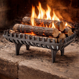 Trendi Heavy Duty Cast Iron Fire Grate Log Holder With Raised Legs Durable Fireplace Wood Rack For Indoor Outdoor Fire Pit And Stove - thumbnail 3