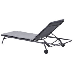 Beliani Sun Lounger Volterra Reclining Metal Grey - thumbnail 6