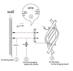 Curved Spiral Led Wall Light For Bedroom, Living Room, Staircase And Corridor, Black - thumbnail 6