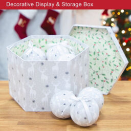 The Christmas Workshop 72629 Set Of 14 Silver & White Coloured Reindeer Design Christmas Baubles  - thumbnail 4
