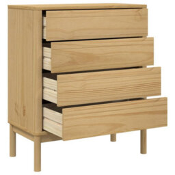 Walplus Chest Of Drawers Floro Wax Brown Solid Wood Pine - thumbnail 8