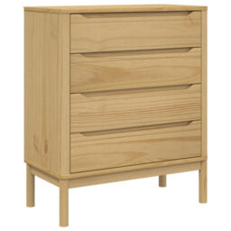 Walplus Chest Of Drawers Floro Wax Brown Solid Wood Pine - thumbnail 2