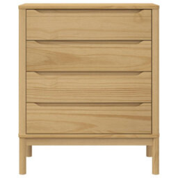 Walplus Chest Of Drawers Floro Wax Brown Solid Wood Pine - thumbnail 5