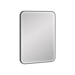 Royal Bathrooms Luxor 600 X 800mm Bathroom Mirror Led Within Frame Matt Black Wall Mounted Horizontal/vertical Frontlit Anti-Fog - thumbnail 6
