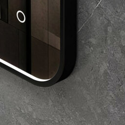 Royal Bathrooms Luxor 600 X 800mm Bathroom Mirror Led Within Frame Matt Black Wall Mounted Horizontal/vertical Frontlit Anti-Fog - thumbnail 4