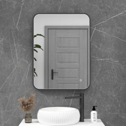 Royal Bathrooms Luxor 600 X 800mm Bathroom Mirror Led Within Frame Matt Black Wall Mounted Horizontal/vertical Frontlit Anti-Fog - thumbnail 3