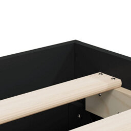 Berkfield Bed Frame With Drawers Without Mattress Black 150X200 Cm King Size - thumbnail 9