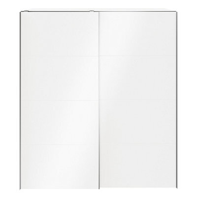 GoodHome Atomia White Particle Board Gloss Sliding Wardrobe (H)2250mm (W)2000mm (D)655mm - image 1