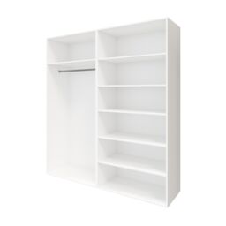 GoodHome Atomia White Particle Board Gloss Sliding Wardrobe (H)2250mm (W)2000mm (D)655mm - thumbnail 3