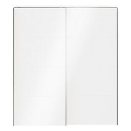 GoodHome Atomia White Particle Board Gloss Sliding Wardrobe (H)2250mm (W)2000mm (D)655mm - thumbnail 1