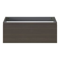 GoodHome Kentia Walnut Veneer Wall-Mounted Bathroom Cabinet (H) 300mm (W) 800mm - thumbnail 2