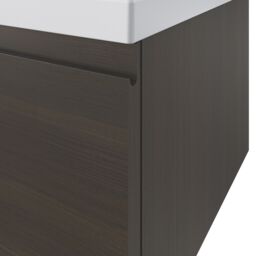 GoodHome Kentia Walnut Veneer Wall-Mounted Bathroom Cabinet (H) 300mm (W) 800mm - thumbnail 7
