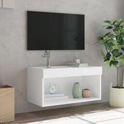 Vidaxl Tv Cabinet With Led Lights White 60X30X30 Cm - thumbnail 5