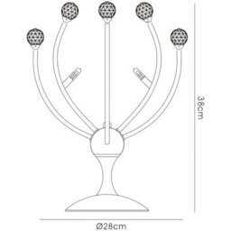 Luminosa Lighting Luminosa Xeena Table Lamp 3 Light G4 French Gold/crystal, Not Led/cfl Compatible - thumbnail 3