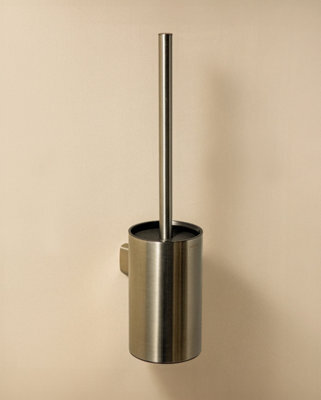 Cosmic Toilet Brush, Wall-Mounted, Matt Chrome, Collection Architect S+ - image 1