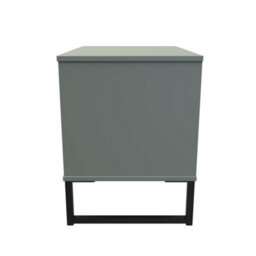 Beijing 2 Drawer Midi Bedside Cabinet In Reed Green (Ready Assembled) - thumbnail 2