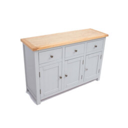 Cabinet Bits Argenta Light Grey 3 Drawer 3 Door Sideboard Brass Knob - thumbnail 3
