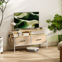 Wyld Haus Avamira 98Cm Natural Tv Stand With Foldable Drawers - Supports Up To 55 Inch Tvs - thumbnail 3