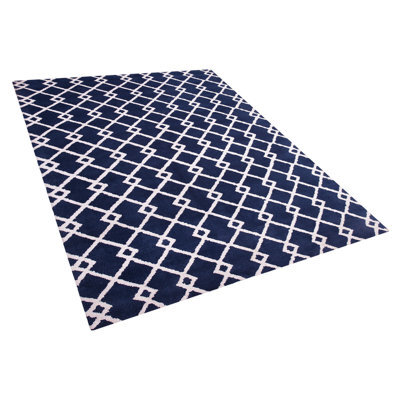 Wyld And Coco Azure Home Area Rug Blue 140 X 200 Cm - Geometric Rectangular Modern Low Pile - image 1