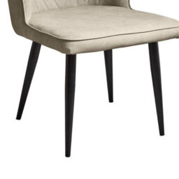 Cream 2 Pcs Dining Chair Faux Leather Soft Padded Chair Modern Dining Room Home New - thumbnail 3