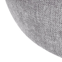 Wyld And Coco Light Grey Fabric Upholstered Accent Bench Stool, Oval Medium Seating, Ready Assembled - thumbnail 6